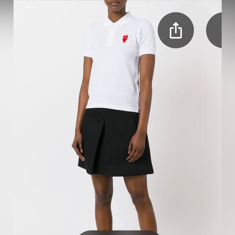 Comme des Garcons Play White Polo Shirt